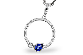 H320-65989: NECKLACE .26 SAPPHIRE .28 TGW