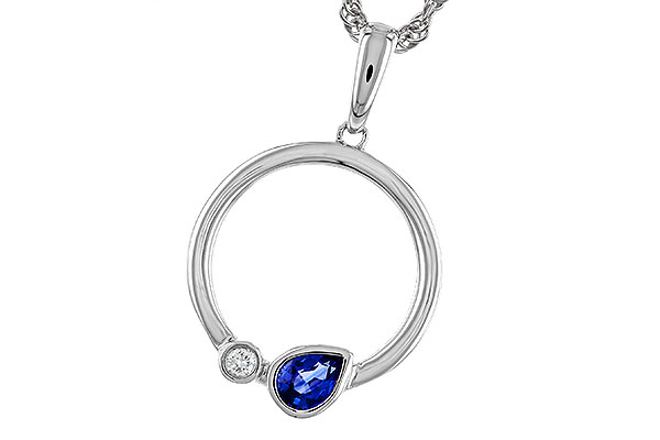 H320-65989: NECKLACE .26 SAPPHIRE .28 TGW