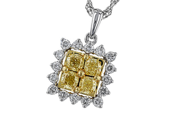 H320-67771: NECK .76 FANCY YELLOW DIAMONDS 1.09 TW