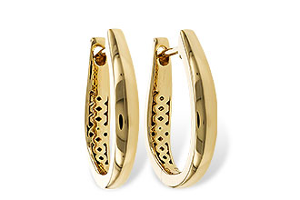 H320-69625: GOLD EARRINGS (17MM)