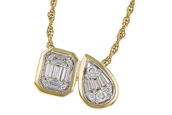 H320-71425: NECKLACE .17 BAG .25 TW