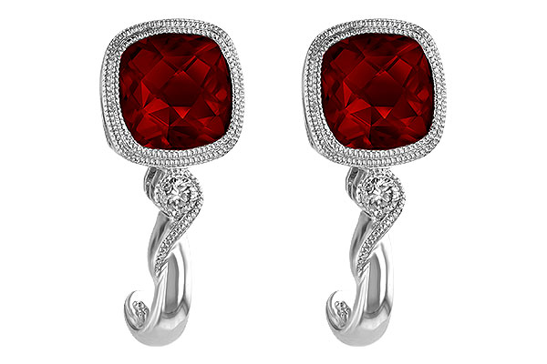 K229-80534: EARRINGS 2.36 GARNET 2.40 TGW