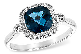 K235-19571: LDS RG 1.62 LONDON BLUE TOPAZ 1.78 TGW (7MM LBT)