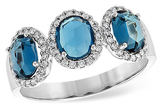 K236-09625: LDS RG 1.80 TW LONDON BLUE TOPAZ 2.02 TGW