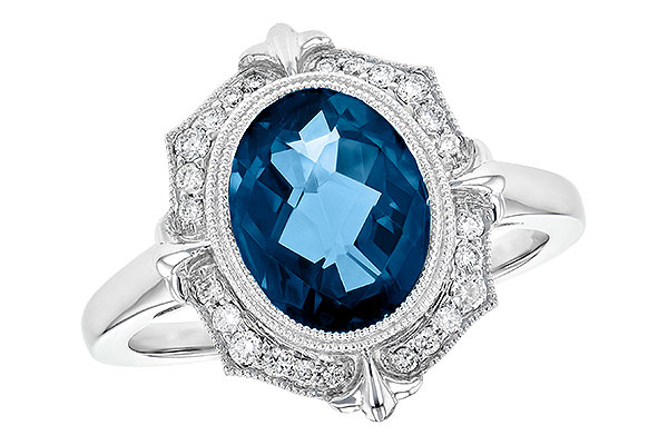 K236-16834: LDS RG 3.00 LONDON BLUE TOPAZ 3.16 TGW