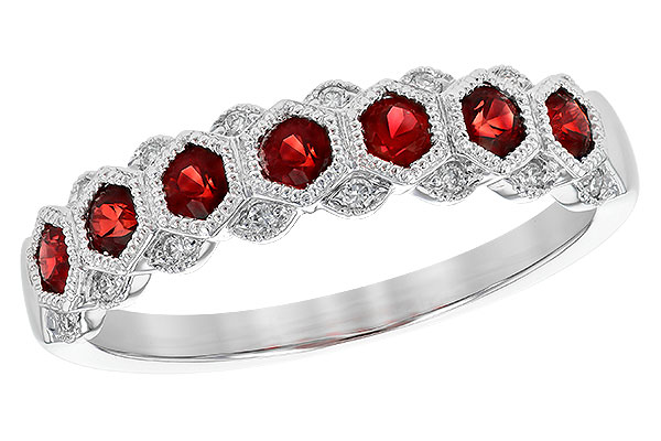 K236-17780: LDS WED RG .52 RUBY .59 TGW