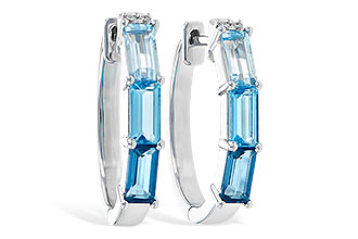 K318-85052: EARR 2.51 BLUE TOPAZ 2.55 TGW