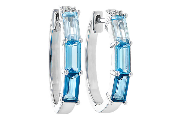 K318-85052: EARR 2.51 BLUE TOPAZ 2.55 TGW