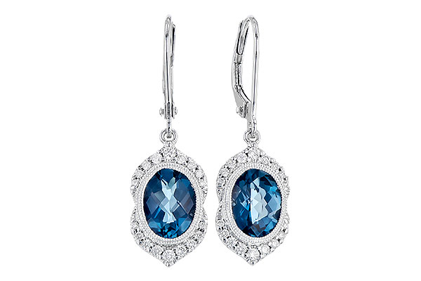 K318-90525: EARR 2.45 LONDON BLUE TOPAZ 2.64 TGW
