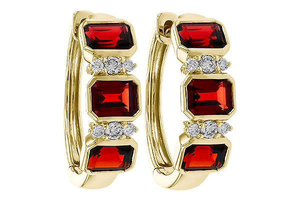 K320-65971: EARRING 1.50 TW GARNET 1.61 TGW