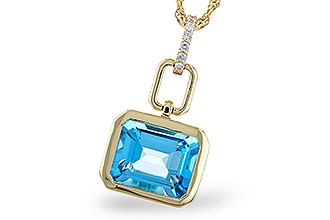 K320-67816: NECKLACE 3.26 BLUE TOPAZ 3.30 TGW (10x8MM BT)