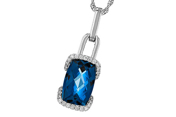 K320-72307: NECK 3.75 LONDON BLUE TOPAZ 3.90 TGW (12x8MM LBT)