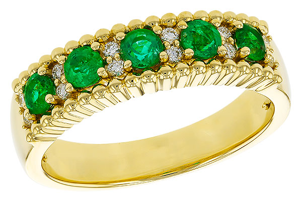 K320-72352: LDS WED RG .48 TW EMERALD .60 TGW