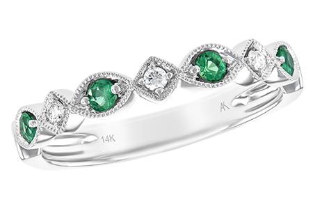 L230-71452: LDS WED RG .15 EMERALD .21 TGW