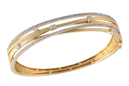 L231-55043: BANGLE BRACELET .91 TW