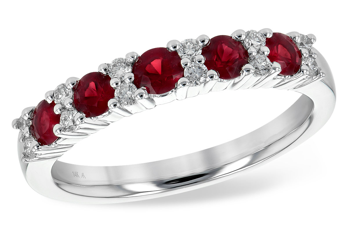 L236-10543: LDS WED RG .66 RUBY .83 TGW