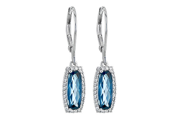 L236-15034: EARR 2.10 LONDON BLUE TOPAZ 2.28 TGW