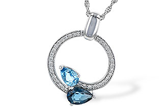 L236-15952: NECK 1.22 BLUE TOPAZ 1.40 TGW