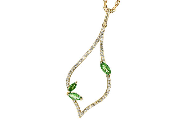 L236-15989: NECK .35 GREEN GARNET .55 TGW