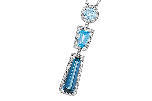 L319-75025: NECK 3.26 TW BLUE TOPAZ 3.50 TGW
