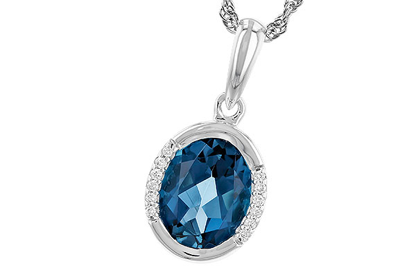 L319-76889: NECK 1.90 TW LONDON BLUE TOPAZ 1.93 TGW (9x7 LBT)