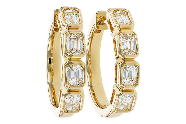 L319-78643: EARRINGS 1.10 TW EMERALD CUTS