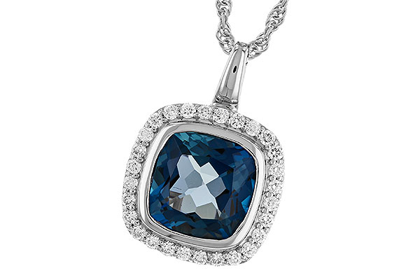 L319-79580: NECK 3.85 LONDON BLUE TOPAZ 4.15 TGW (9MM LBT)