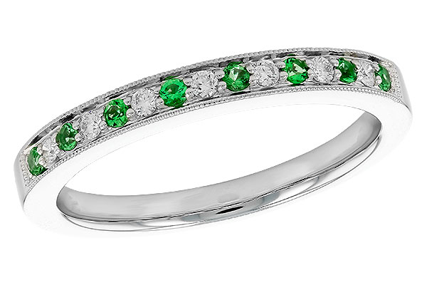 L319-81452: LDS WED RG .07 EMERALD .16 TGW