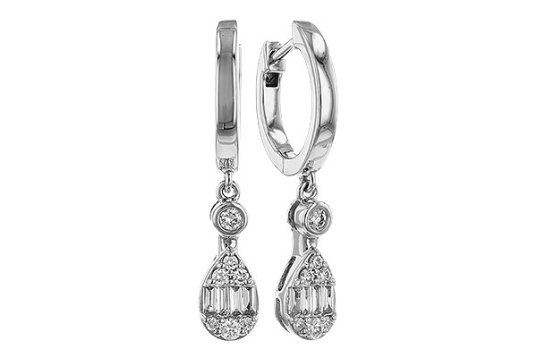 L320-64180: EARRINGS .11 BAG .28 TW