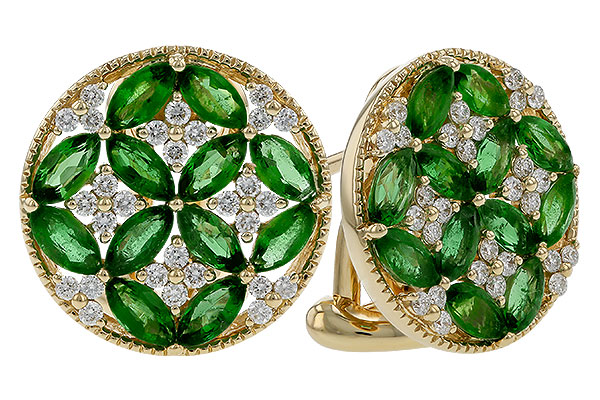 L320-66834: EARRINGS 1.66 TW EMERALD 1.96 TGW