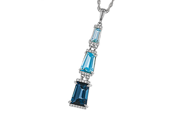 L320-67761: NECKLACE 2.60 TW BLUE TOPAZ 2.65 TGW