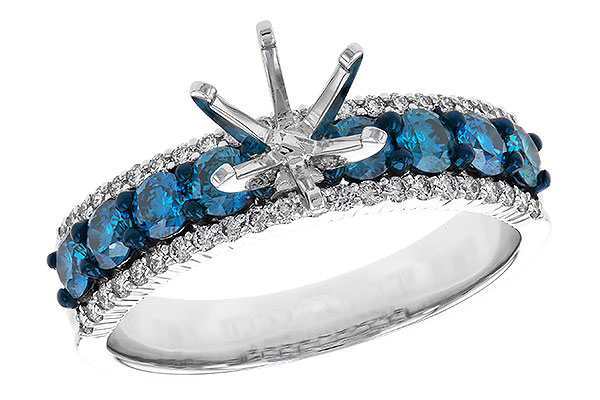 L320-68698: LDS SEMI DIA RG .72 BLUE DIAS .92 TW