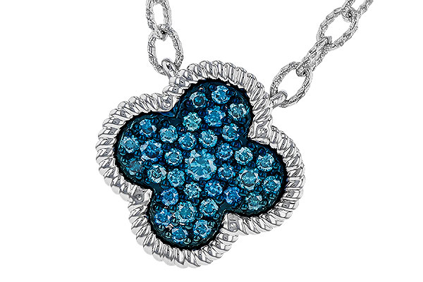 L320-68707: NECKLACE .33 TW BLUE DIAMONDS