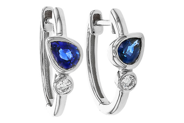 L320-68725: EARRINGS .51 SAPPHIRE .57 TGW