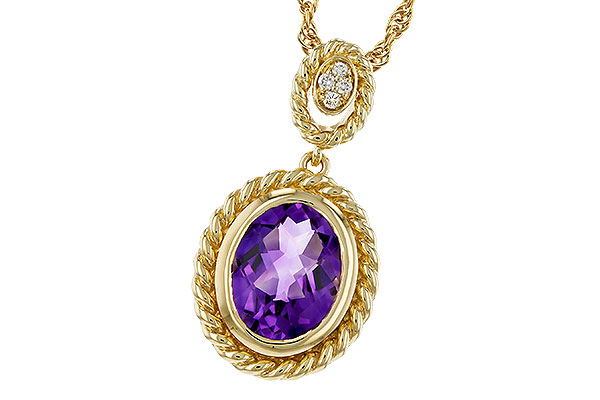 L320-72307: NECKLACE 1.38 AMETHYST 1.40 TGW (9x7MM AMY)