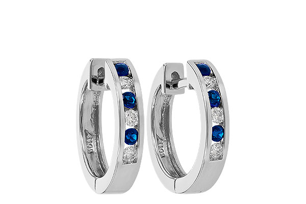 M047-03189: EARRINGS .16 SAPP .26 TGW