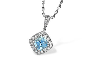 M052-45943: NECKLACE .80 AQUA .93 TGW