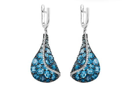 M233-41389: EARR 6.86 BLUE TOPAZ 7.05 TGW