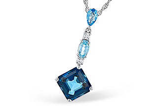 M318-85043: NECK 2.95 TW BLUE TOPAZ 3.00 TGW