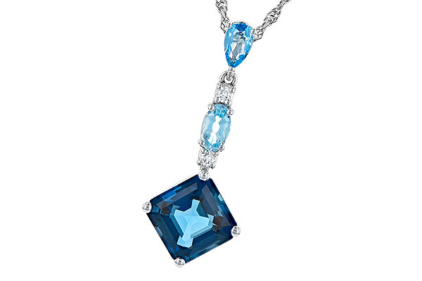 M318-85043: NECK 2.95 TW BLUE TOPAZ 3.00 TGW