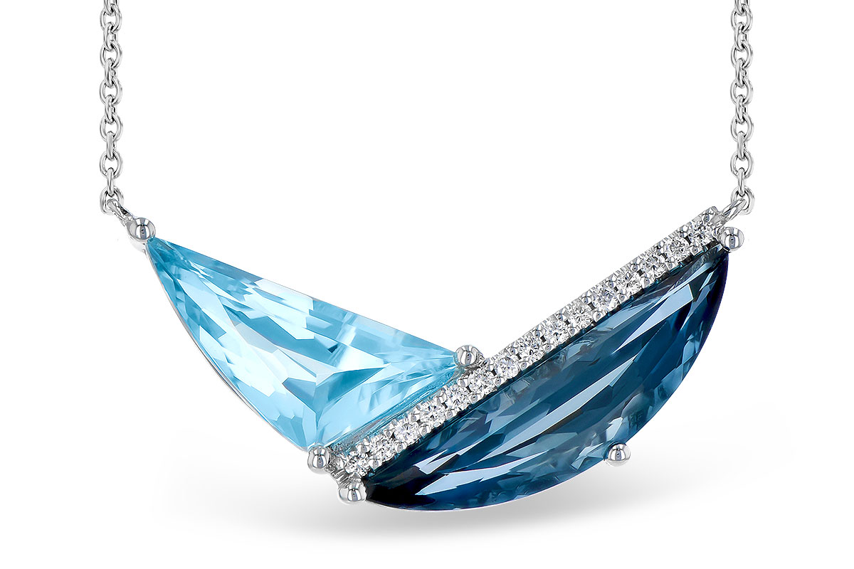 M318-85061: NECK 4.66 BLUE TOPAZ 4.75 TGW (18")