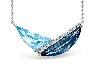 M318-85061: NECK 4.66 BLUE TOPAZ 4.75 TGW (18")