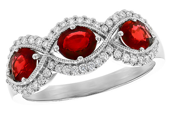 M318-85970: LDS WED RG 1.10 TW RUBY 1.35 TGW (6x4MM RUBY)