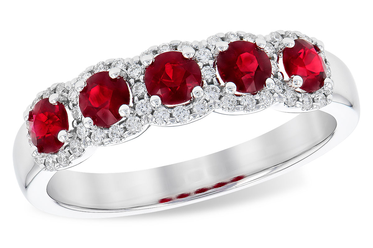 M319-73189: LDS RG .66 TW RUBY .86 TGW