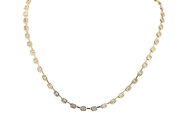 M319-77770: NECKLACE 2.05 TW BAGUETTES (17 INCHES)