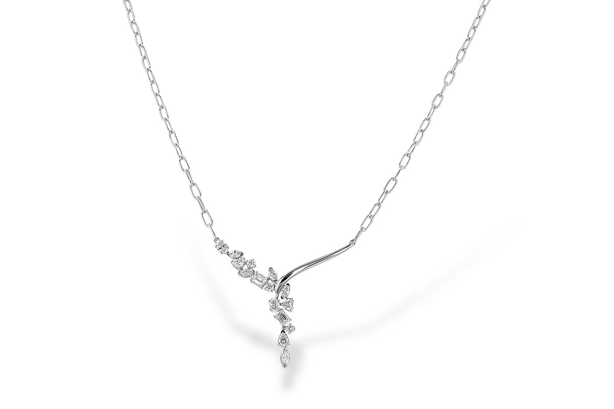 M319-79589: NECKLACE 1.22 TW FANCY CUT DIAMONDS (18")