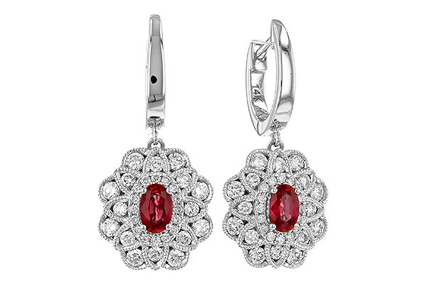 M319-80489: EARR .56 TW RUBY 1.30 TGW (5x3MM RUBY)