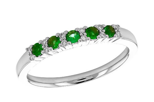 M319-80525: LDS WED RG .20 EMERALD .27 TGW