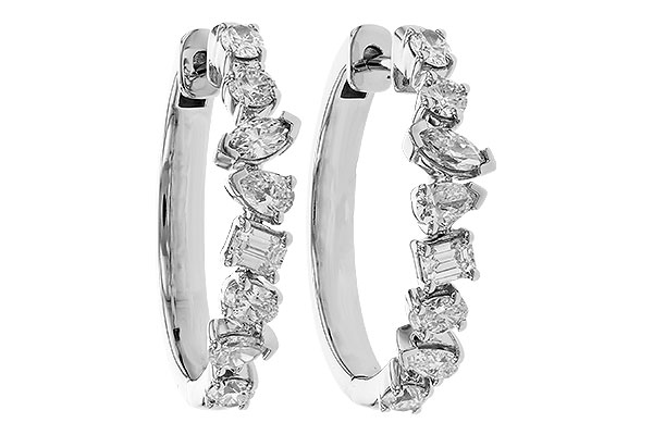 M319-81370: EARRINGS 1.15 TW FANCY CUT DIAS