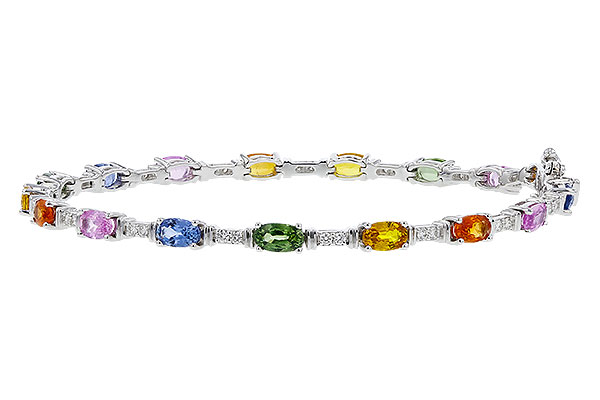M320-65989: BRACELET 4.76 MULTI-COLOR SAPPH 5.08 TGW (7")